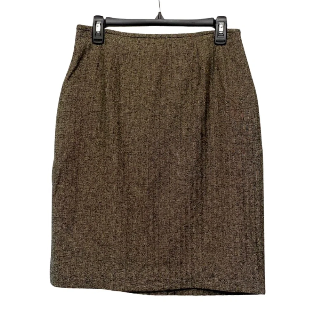 Signature by Larry Levine Herringbone Skirt Vintage 8P